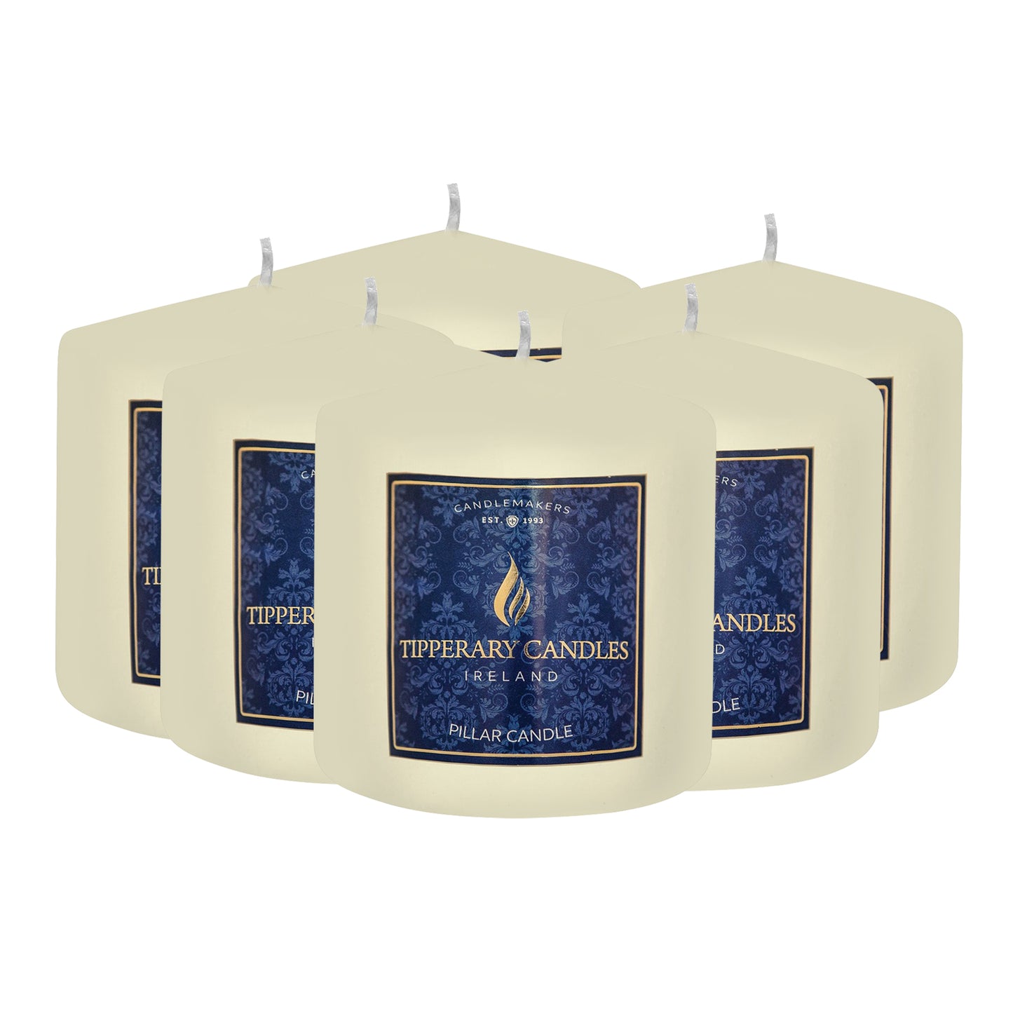Ivory Pillar Candle - W100mm/H100mm - Case 6