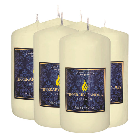 Ivory Pillar Candle - W100mm/H150mm - Case 6